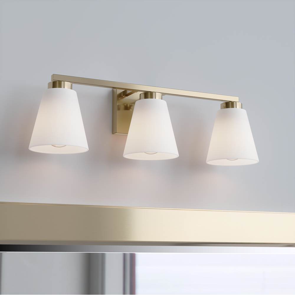 Millennium Lighting 64003WG-MG Modern Gold Strayhan 22'' Wide 3-light Vanity Image 4