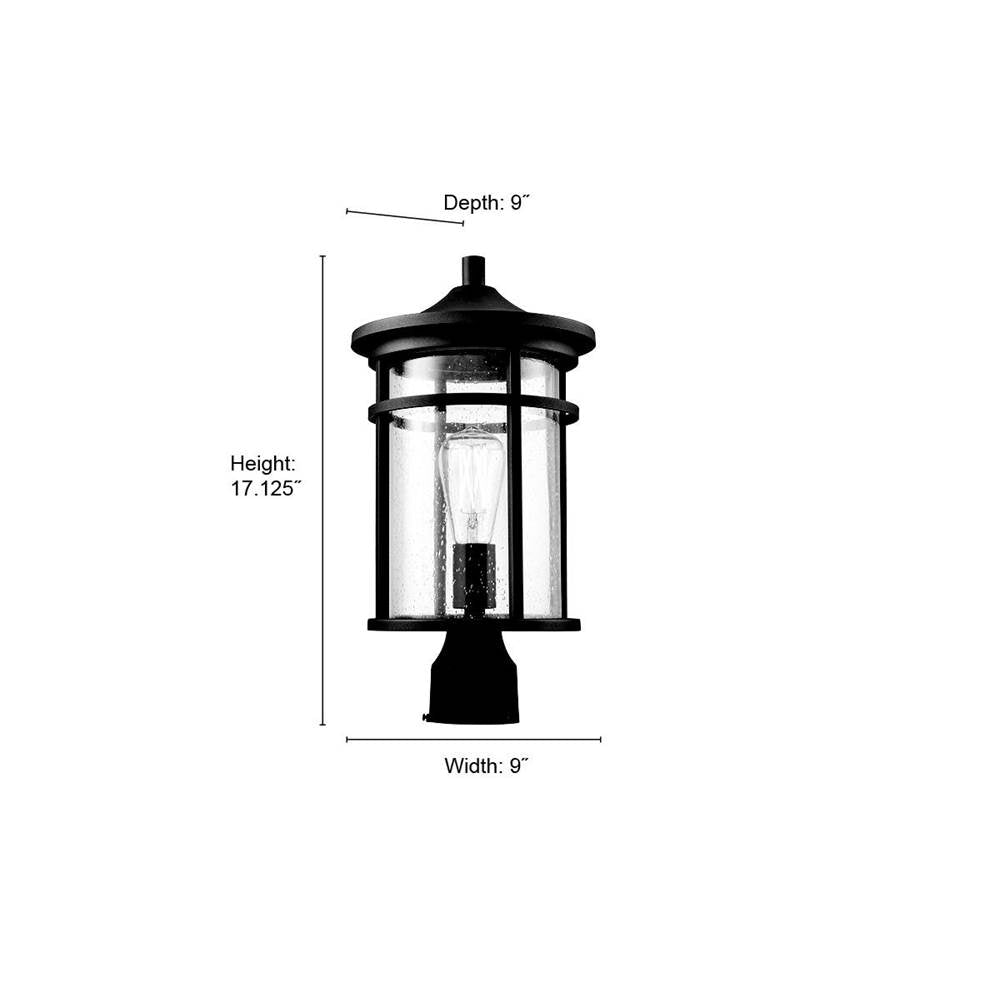 Millennium Lighting 91331-TBK Textured Black Outdoor Post Lantern Image 2