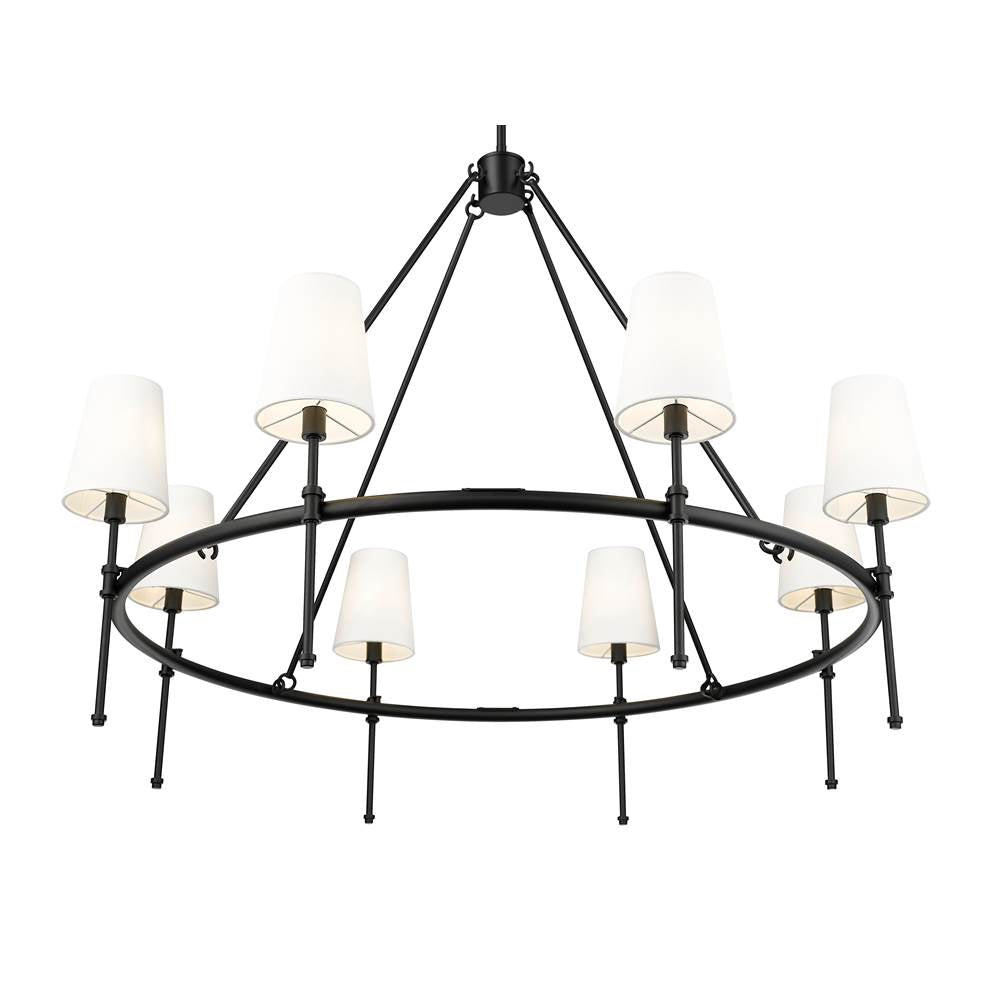 Millennium Lighting 16608-MB Matte Black Adorra 40'' Wide 8-light Chandelier - Matte Black Image 6
