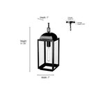 Millennium Lighting 194301-PBK Powder Coated Black Beaufort 7'' Wide 1-light Outdoor Hanging Lantern - Powder Coated Black Image 2