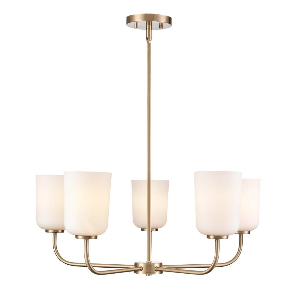 Millennium Lighting Laphia 27'' Wide 5-light Chandelier - Brushed Nickel