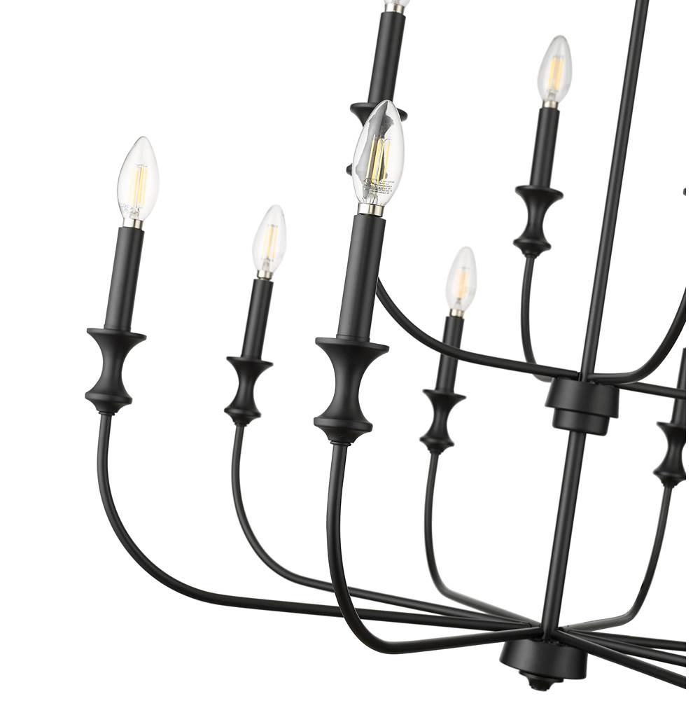 Millennium Lighting 29612-MB Matte Black Chandelier Ceiling Light Image 3