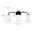 Millennium Lighting 214203-MG Modern Gold Laphia 22'' Wide 3-light Vanity - Modern Gold Image 3