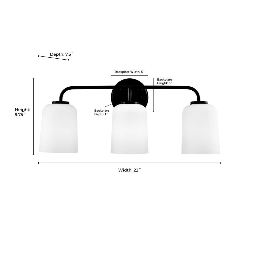 Millennium Lighting 214203-MG Modern Gold Laphia 22'' Wide 3-light Vanity - Modern Gold Image 3