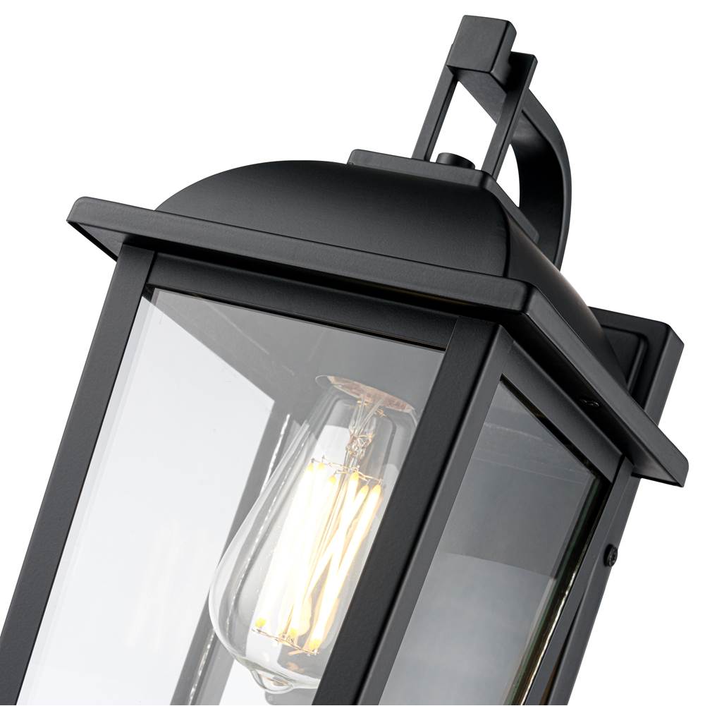 Millennium Lighting 6301-PBK Powder Coated Black Houston 17'' High 1-light Outdoor Wall Lantern - Powder Coated Black Image 4