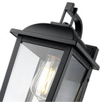 Millennium Lighting 6301-PBK Powder Coated Black Houston 17'' High 1-light Outdoor Wall Lantern - Powder Coated Black Image 4