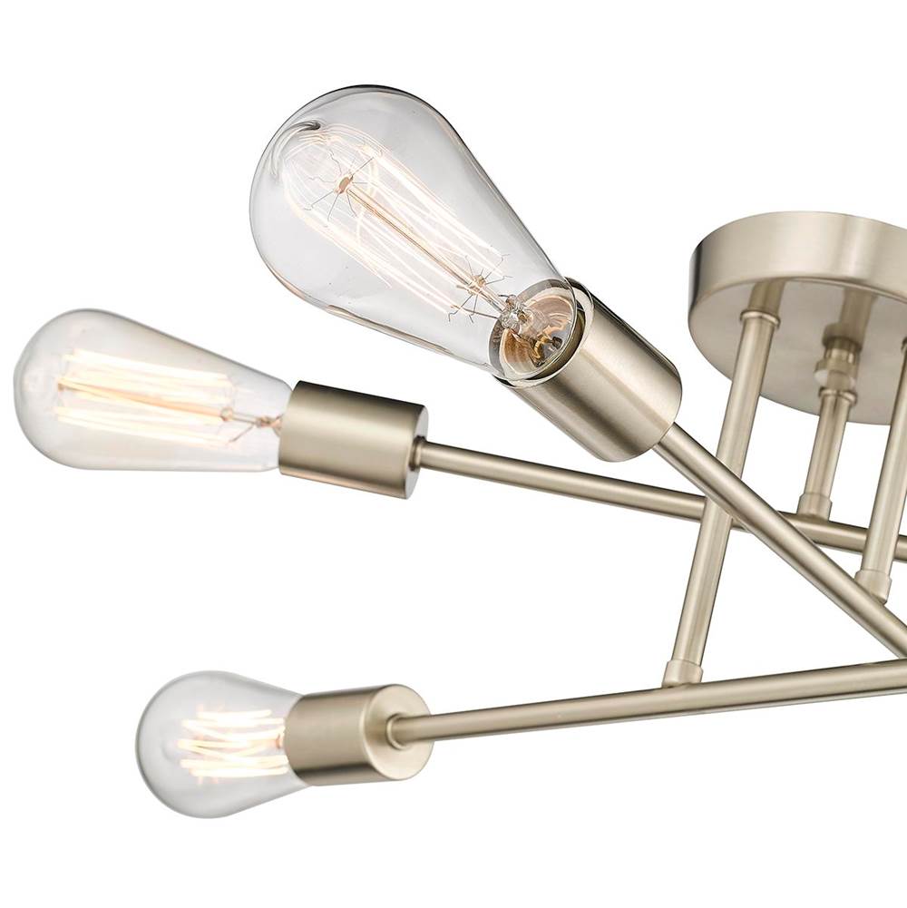 Millennium Lighting 4256-MG Modern Gold Semi-flush Ceiling Mount Image 3