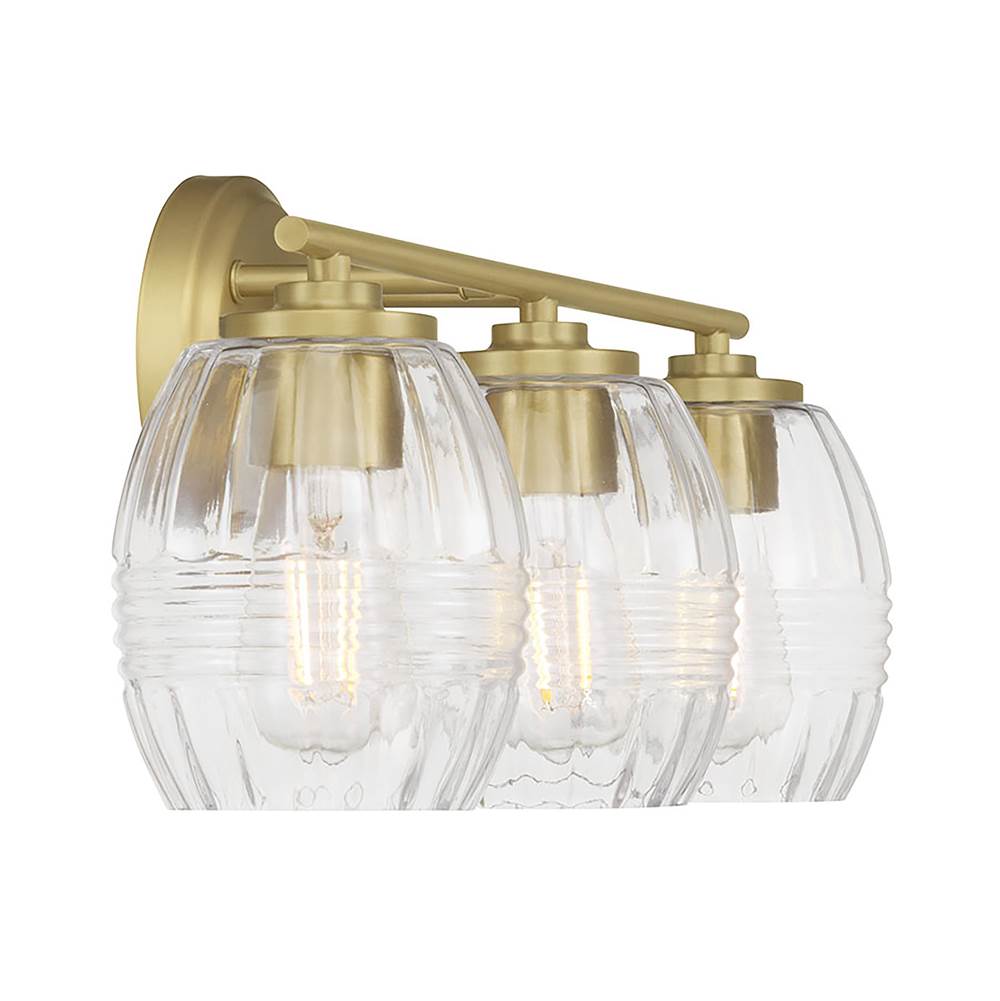 Millennium Lighting 9993-VB Vintage Brass Miravelle 22.25'' Wide 3-light Vanity Image 7