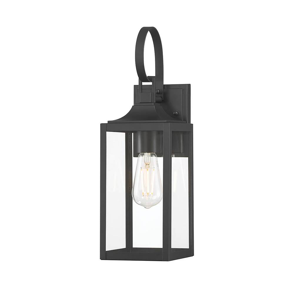 Millennium Lighting 402001-PBK Powder Coated Black Halston 16.75'' High 1-light Outdoor Lantern Image 1