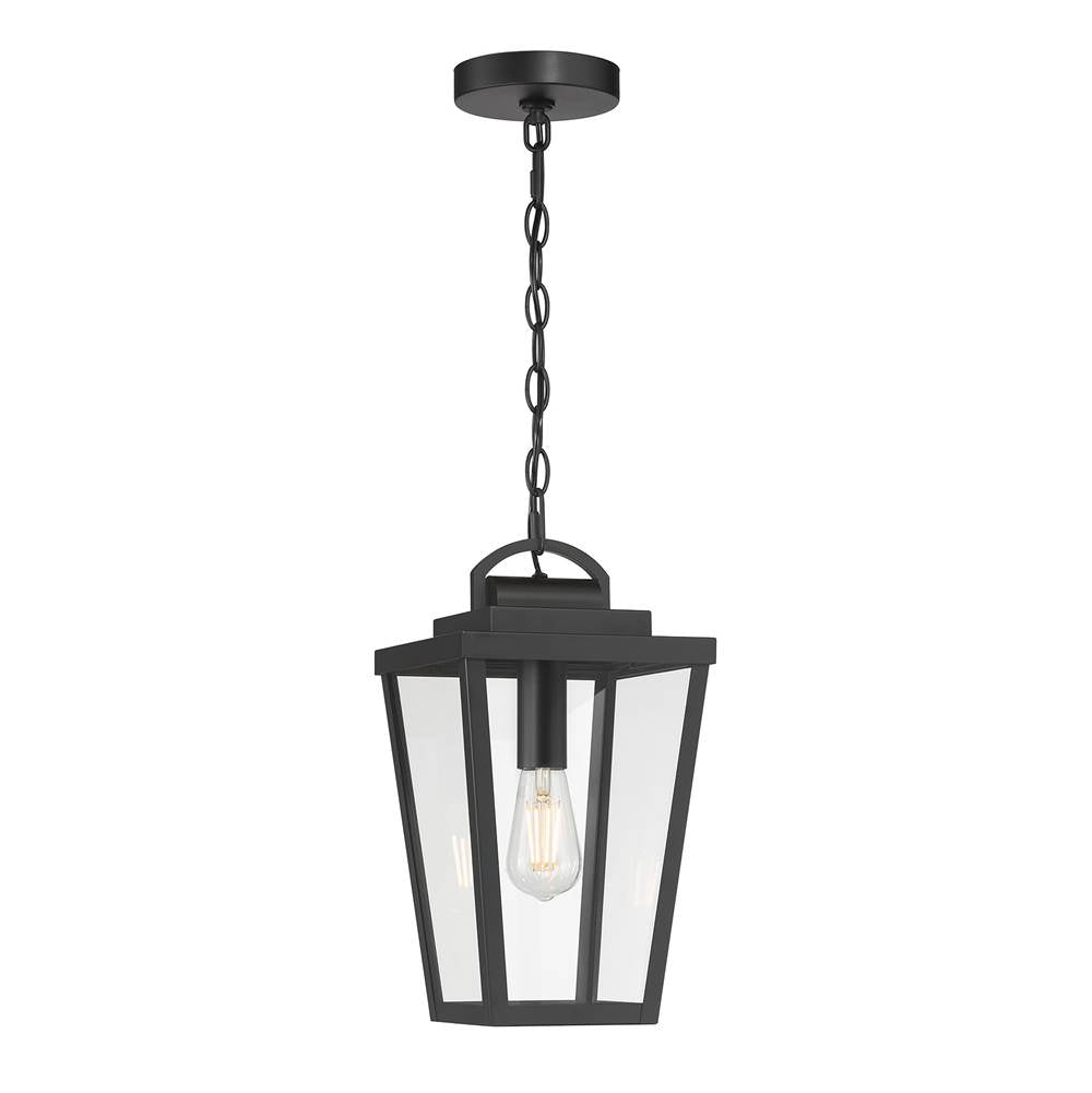 Millennium Lighting 68301-PBK Powder Coated Black Brenwick 8'' Wide 1-light Outdoor Hanging Pendant Image 1