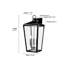 Millennium Lighting 7923-PBK Powder Coated Black Outdoor Wall Sconce Image 3