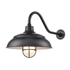 Millennium Lighting RWHCGS17-SB Satin Black R-series 17'' Wide 1-light Indoor/outdoor Warehouse Shade - Satin Black Image 4