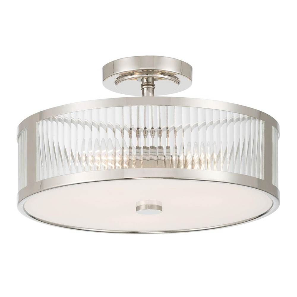 Millennium Lighting 23303-PN Polished Nickel Ardezia 15.75'' Wide 3-light Semi-flush Mount Image 8