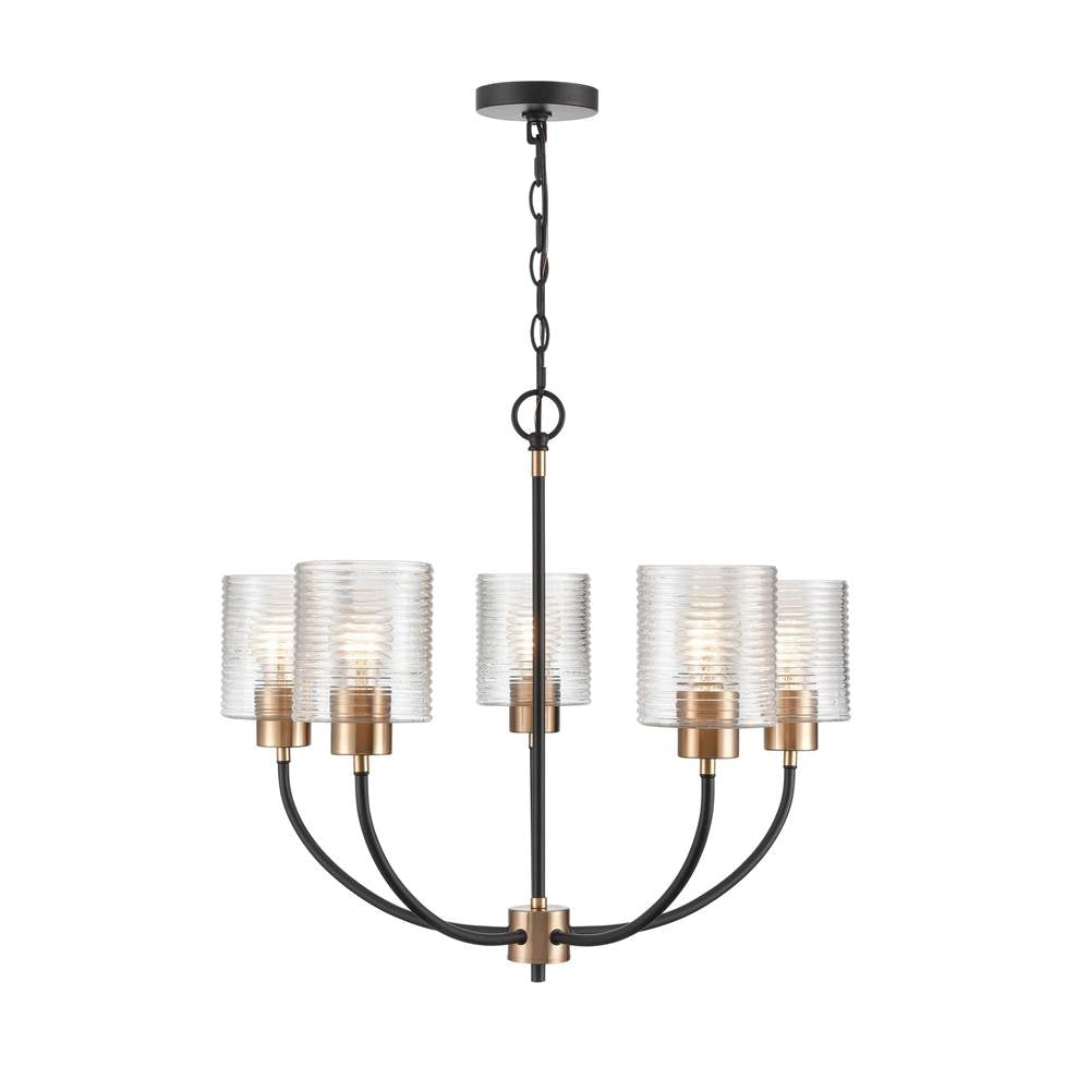 Millennium Lighting 9425-MB/MG Matte Black Modern Gold Chandelier Ceiling Light Image 5