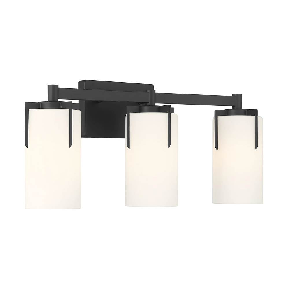 Millennium Lighting 65003-MB Matte Black Froselle 22'' Wide 3-light Vanity Image 1