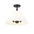 Millennium Lighting 16403-MB Matte Black Adorra 16'' Wide 3-light Semi Flush - Matte Black Image 1