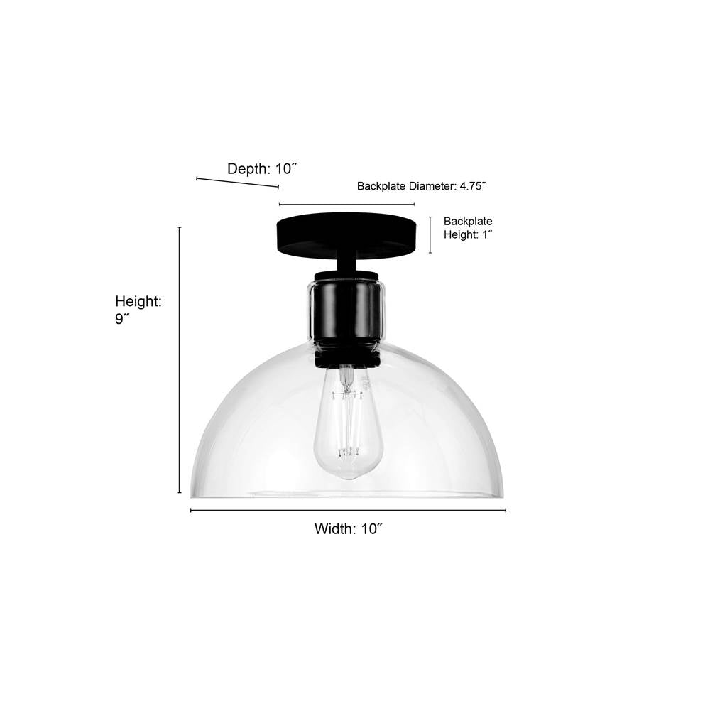 Millennium Lighting 6021-MG Modern Gold Knightsdale 10'' Wide 1-light Semi-flush Mount Image 2