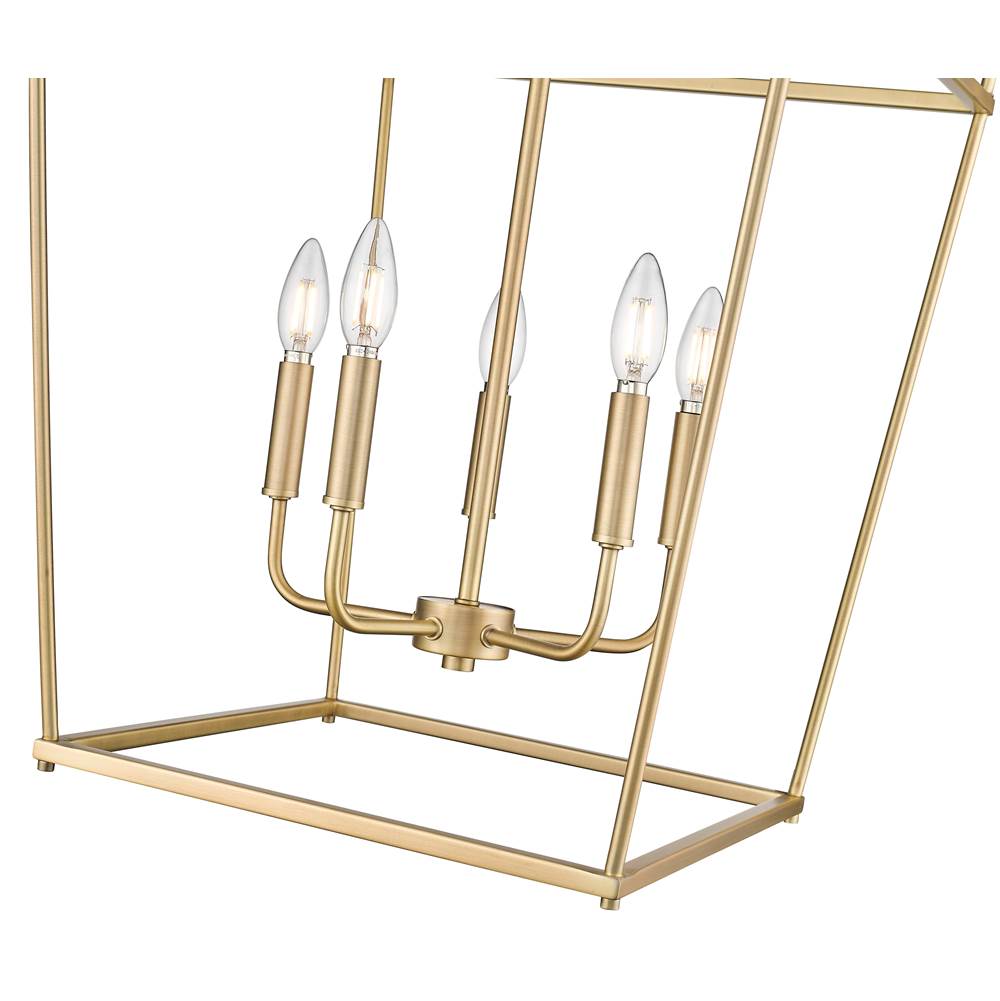Millennium Lighting 19005-VB Vintage Brass Nellita 18'' Wide 5-light Pendant - Vintage Brass Image 5