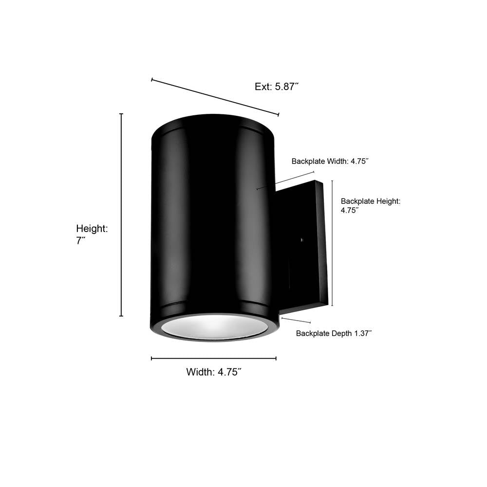 Millennium Lighting 45001-PBK Powder Coated Black Outdoor Wall Sconce Image 2