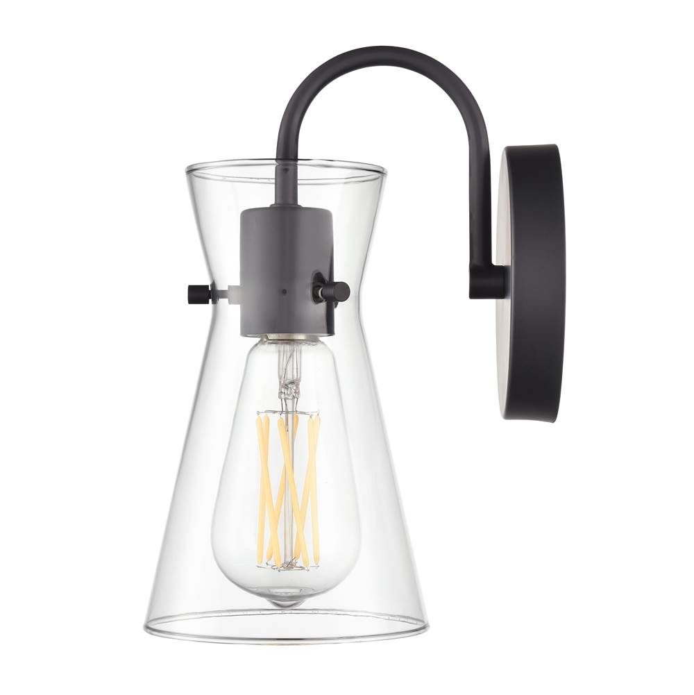 Millennium Lighting 21001-MB Matte Black Camellia 4.75'' Wide 1-light Vanity - Matte Black Image 6