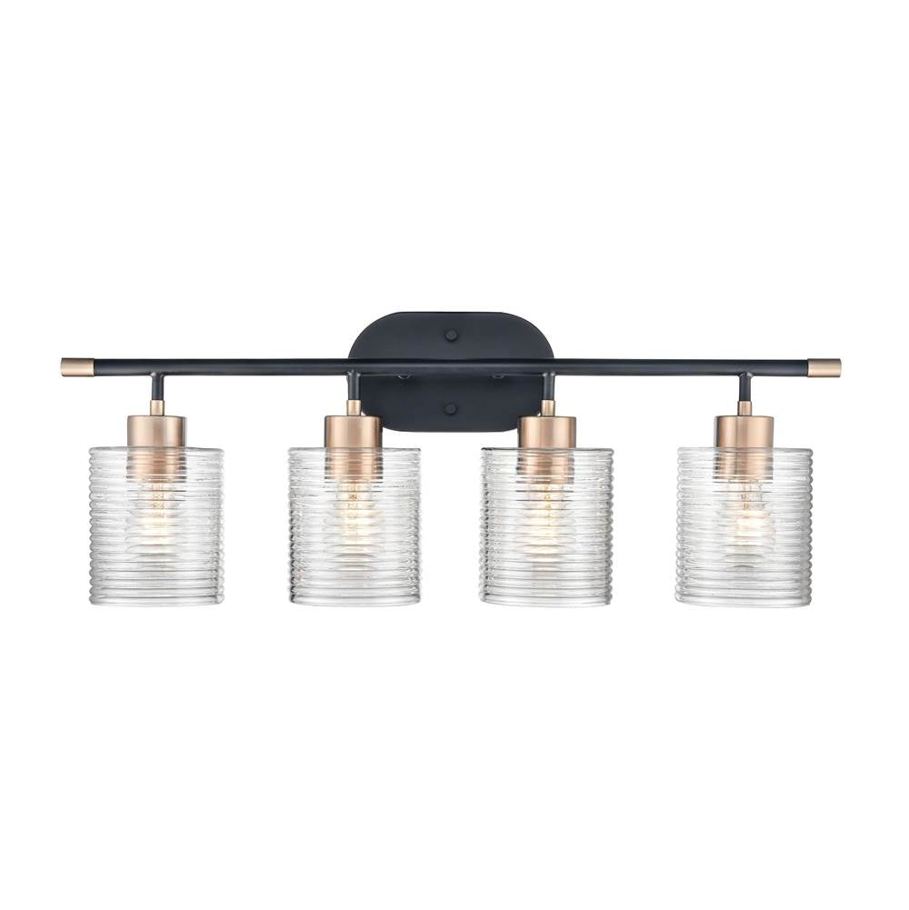 Millennium Lighting 9414-MB/MG Matte Black Modern Gold Vanity Image 1