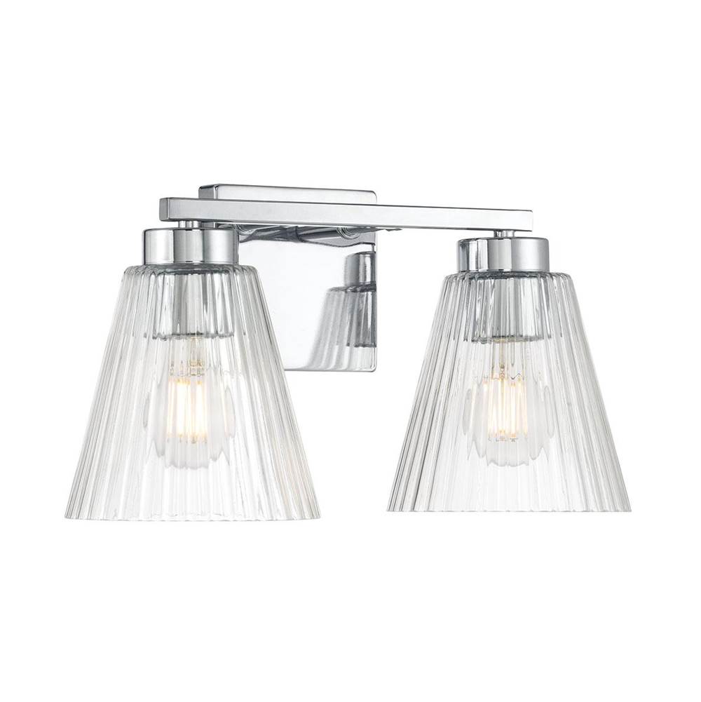 Millennium Lighting 63002-CH Chrome Riville 13.75'' Wide 2-light Vanity Image 8