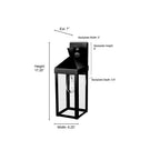 Millennium Lighting 22911-PBK Powder Coated Black Yates 17.25'' High 1-light Outdoor Wall Sconce - Painted Black Image 2