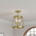 Millennium Lighting 230103-VB Vintage Brass Adabella 12.25'' Wide 3-light Semi-flush Mount Image 4