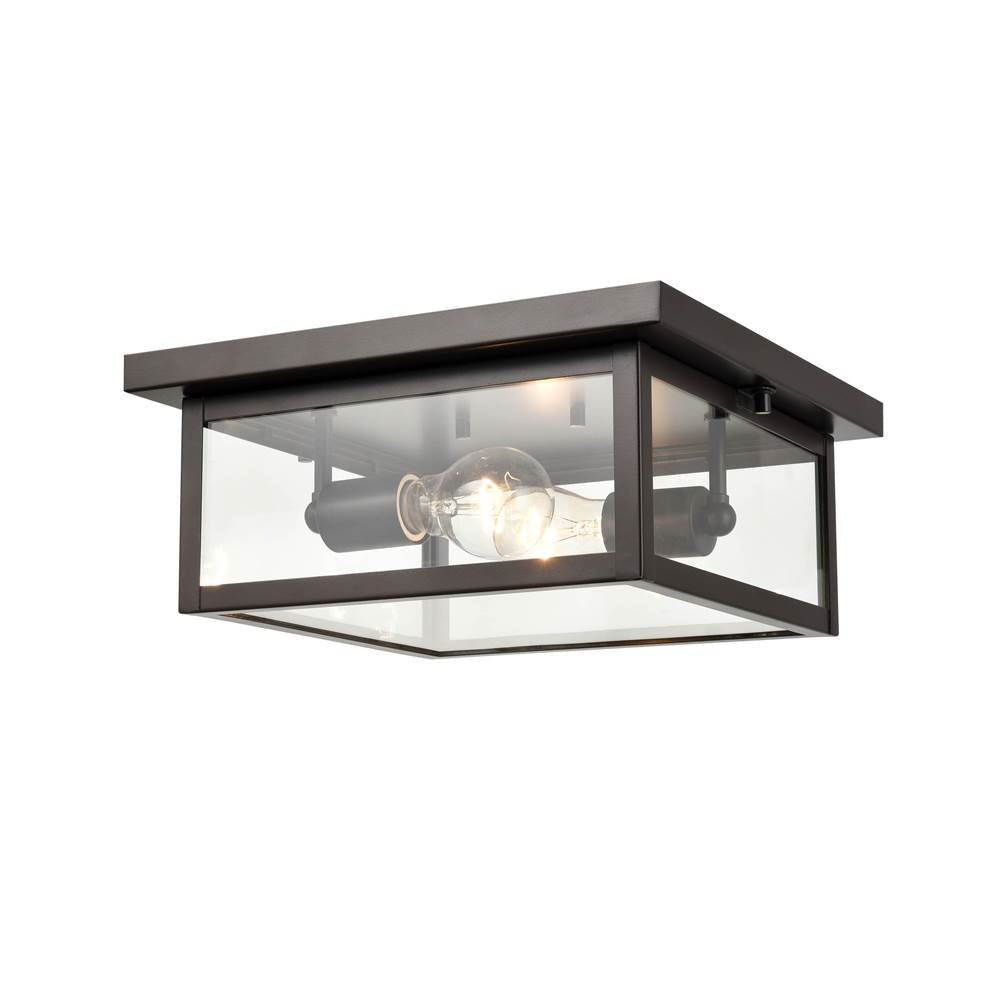 Millennium Lighting 4202-PBZ Powder Coat Bronze Outdoor Flush Mount Image 3