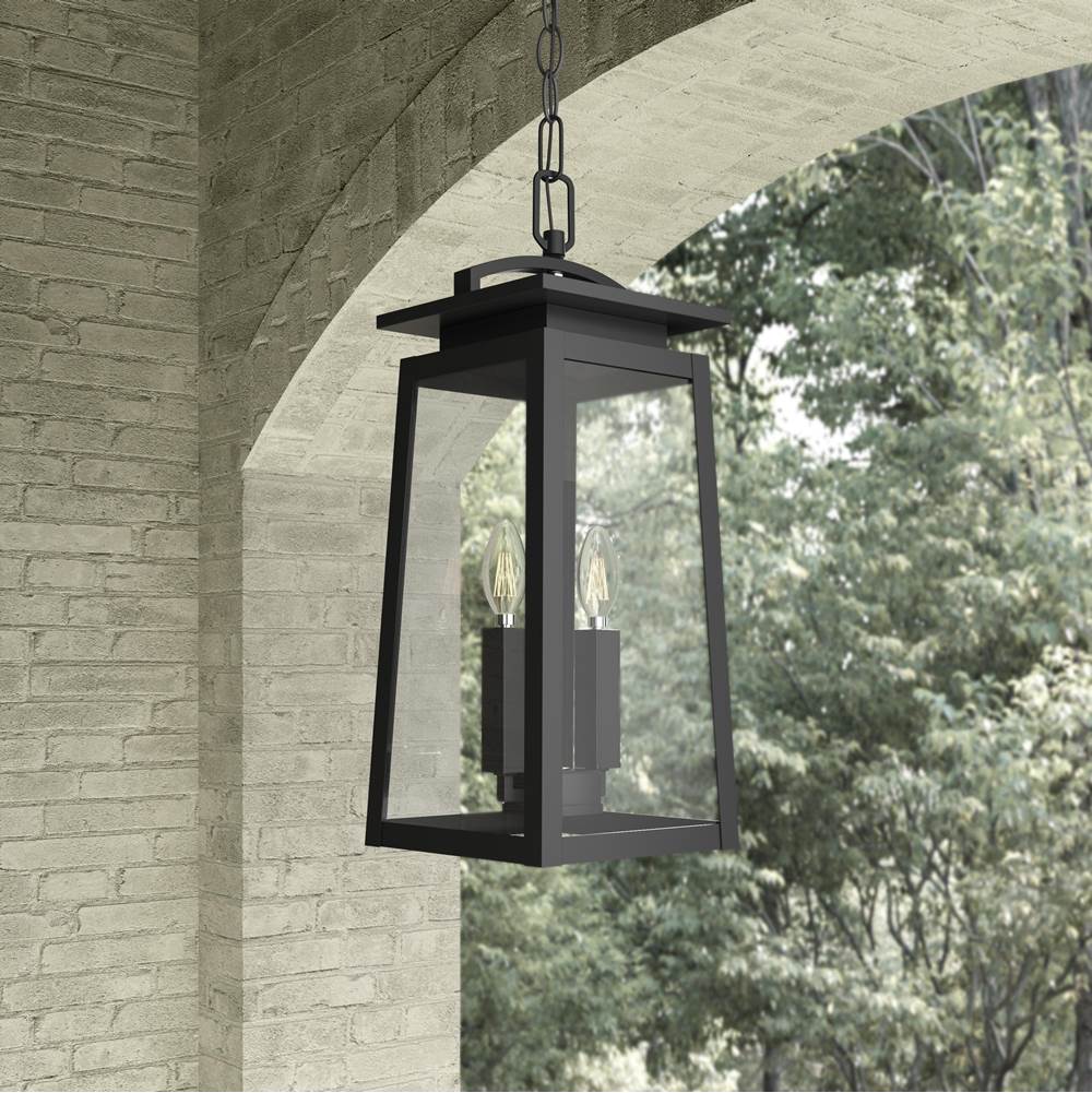 Millennium Lighting 66102-PBK Powder Coated Black Kendrix 7.5'' Wide 2-light Outdoor Hanging Lantern Image 4