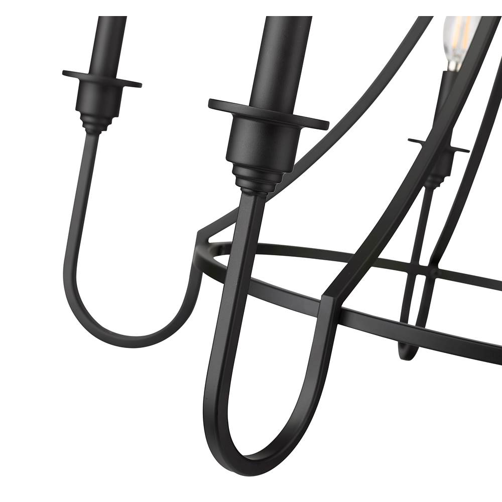 Millennium Lighting 12205-MB Matte Black Chandelier Ceiling Light Image 3