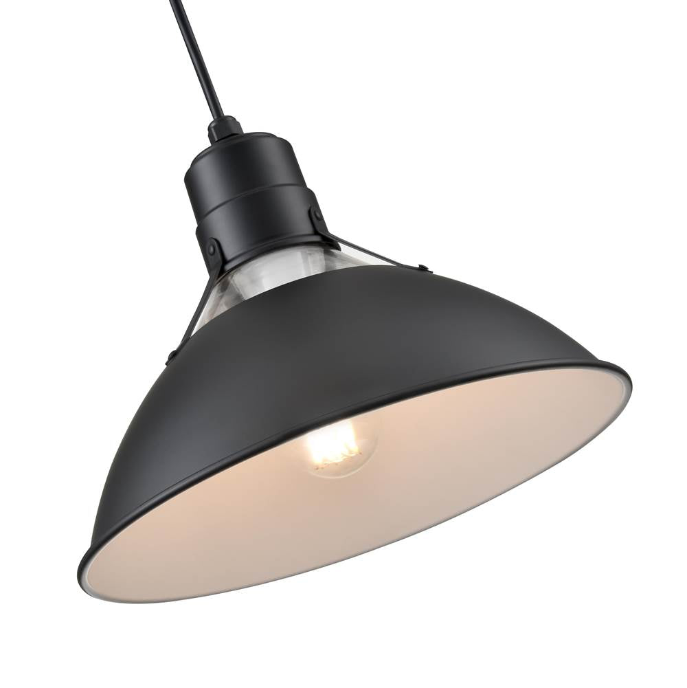 Millennium Lighting RGCC13-SB Satin Black Cord Hung Glass Cone Image 5