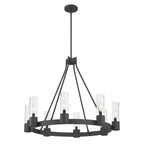Millennium Lighting 9908-MB Matte Black Evandrel 32'' Wide 8-light Chandelier Image 1