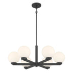 Millennium Lighting 97106-MB Matte Black Ardeva 28'' Wide 6-light Chandelier Image 1