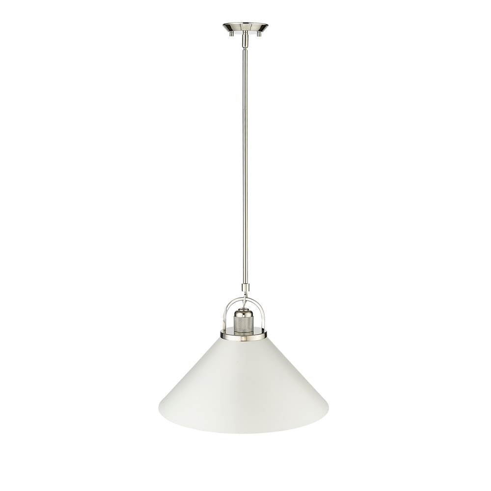 Millennium Lighting 20901-PN/MW Polished Nickel,Matte White Pendant Light Image 4