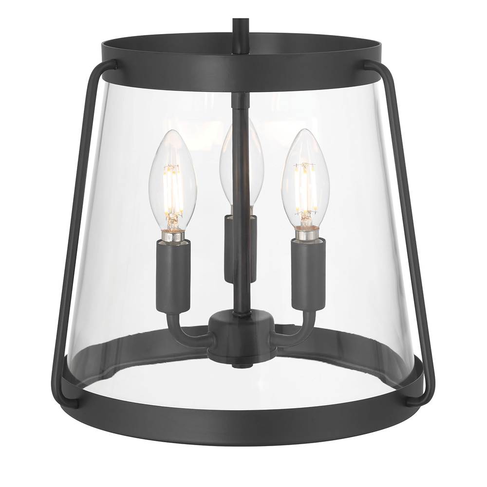 Millennium Lighting 230103-MB Matte Black Adabella 12.25'' Wide 3-light Semi-flush Mount Image 6