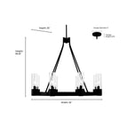 Millennium Lighting 9908-MB Matte Black Evandrel 32'' Wide 8-light Chandelier Image 2