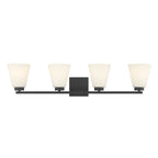 Millennium Lighting 64004WG-MB Matte Black Strayhan 31'' Wide 4-light Vanity Image 6