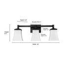 Millennium Lighting 10203-MB Matte Black Vanity Image 3