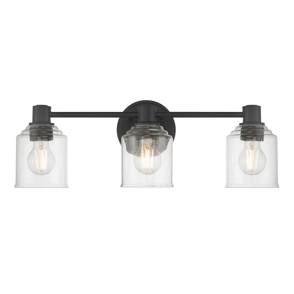 Millennium Lighting 202103-MB Matte Black Vessair 22.5'' Wide 3-light Vanity Image 6