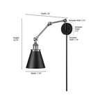 Millennium Lighting 10001-MG Modern Gold Swing Arm Sconce Light Image 4