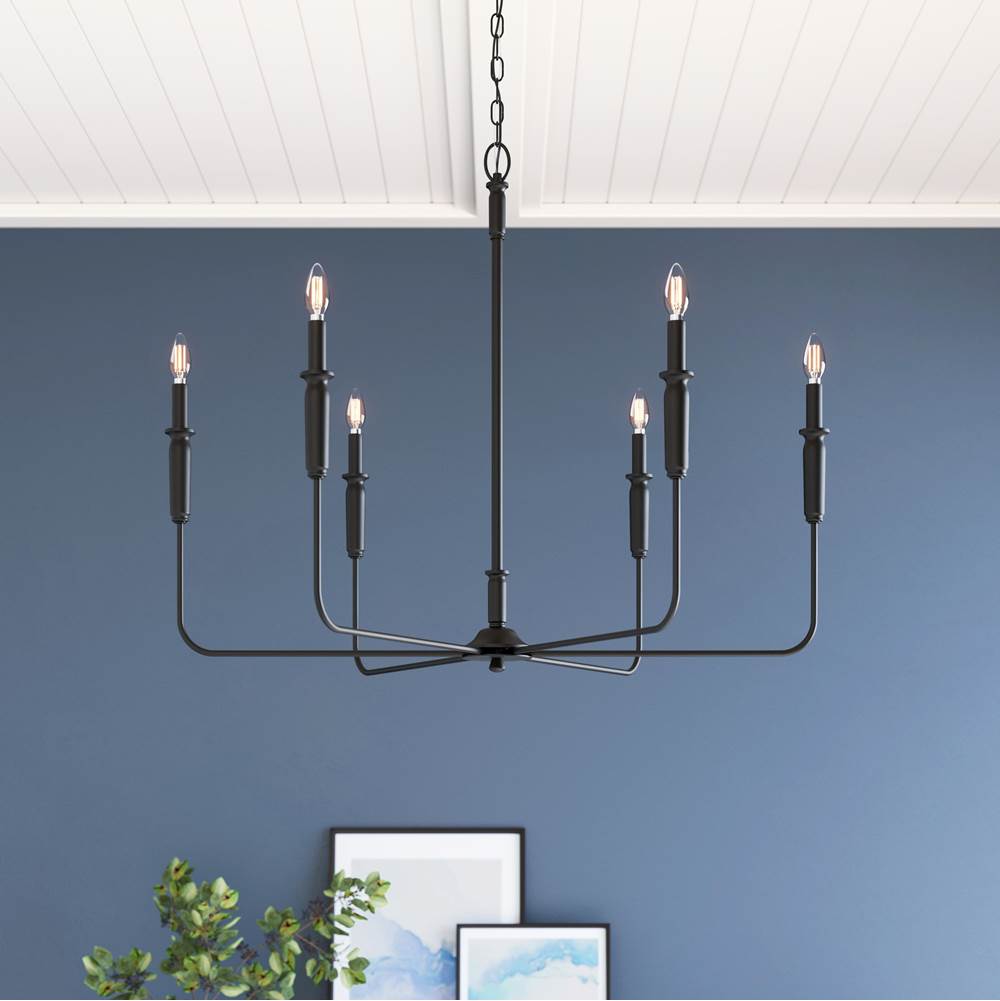Millennium Lighting 29406-MB Matte Black Chandelier Ceiling Light Image 2