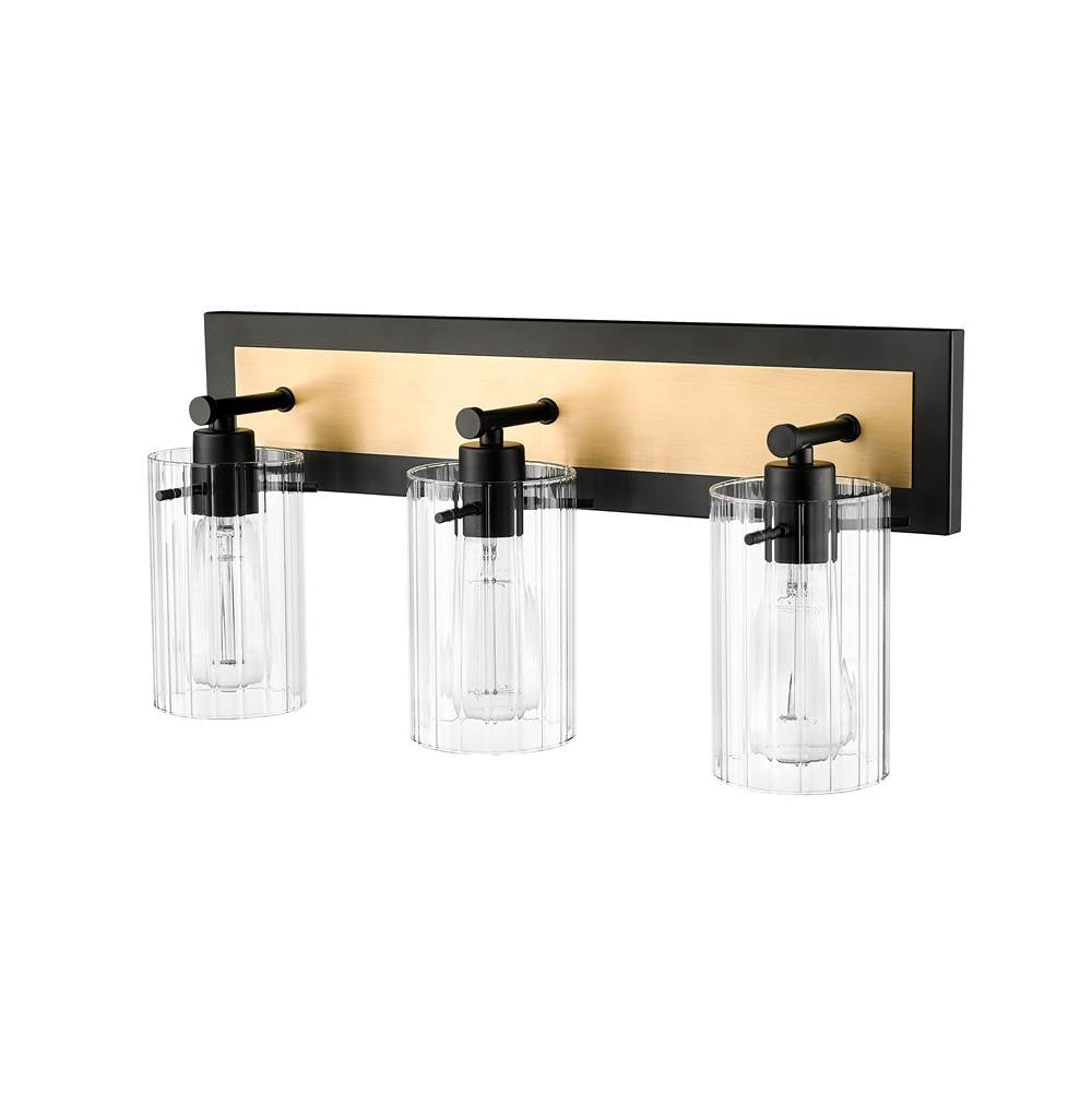 Millennium Lighting 25003-MB/VB Matte Black,Vintage Brass Vanity Image 5