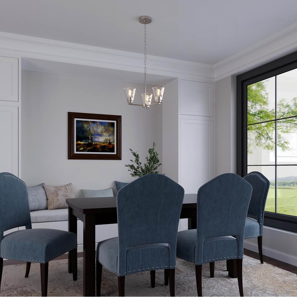 Millennium Lighting 64103-BN Brushed Nickel Strayhan 18'' 3-light Chandelier - Brushed Nickel Image 3