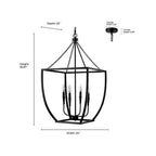 Millennium Lighting 13804-MB Matte Black Pendant Light Image 3
