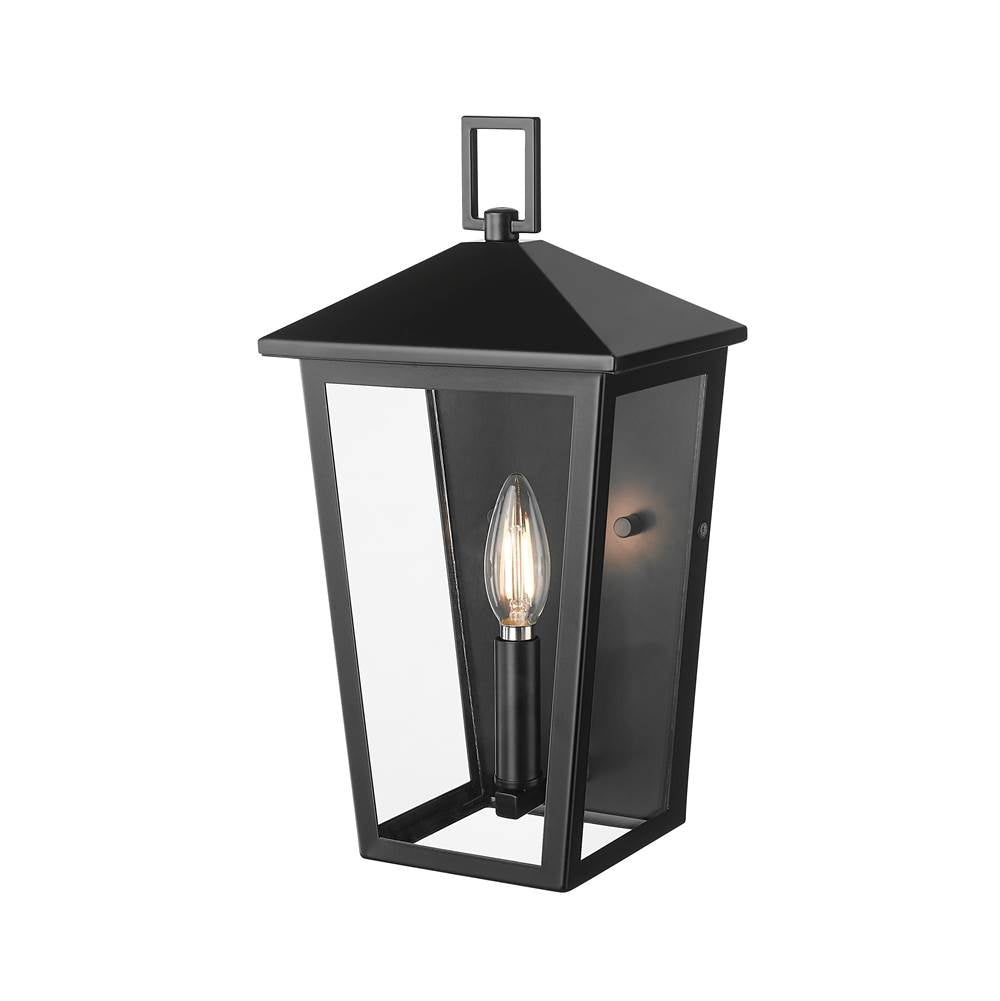 Millennium Lighting 198101-PBK Powder Coated Black Munger 14'' High 1-light Outdoor Wall Sconce - Powder Coated Black Image 1