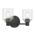 Millennium Lighting 202102-MB Matte Black Vessair 14'' Wide 2-light Vanity Image 1