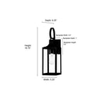 Millennium Lighting 402001-PBK Powder Coated Black Halston 16.75'' High 1-light Outdoor Lantern Image 2