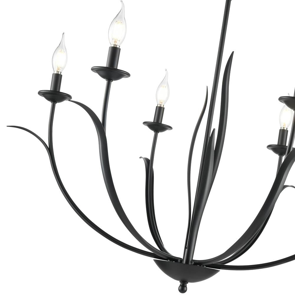 Millennium Lighting 44106-MB Matte Black Charlize 33.75'' Wide 6-light Chandelier - Matte Black Image 4