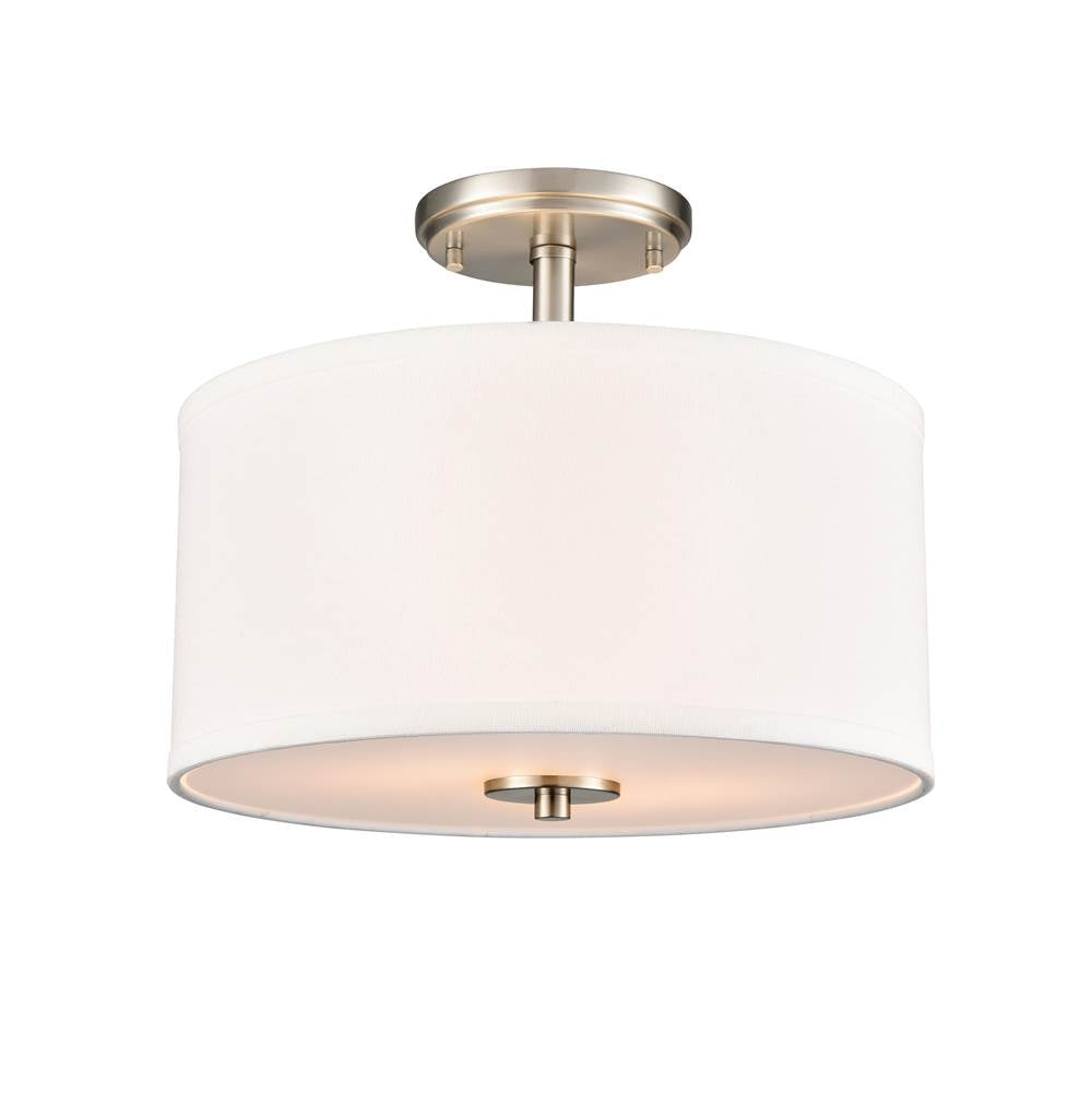 Millennium Lighting 41102-BN Brushed Nickel Guyten 13'' Wide 2-light Semi Flush - Brushed Nickel Image 1